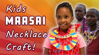 KIDS CRAFT  African Maasai Necklace [upl. by Octavla925]