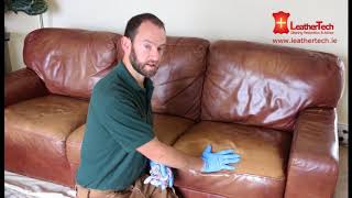 Leather Couch Cleaning and Restoration [upl. by Legyn991]