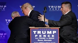 Donald Trump rushed off stage during rally in Nevada [upl. by Illa]