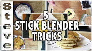 5 STICK BLENDER TRICKS  Immersion Blender Recipes [upl. by Kcirdez]