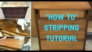 DIY Furniture Refinishing  How To Strip Wood Furniture [upl. by Abbottson475]