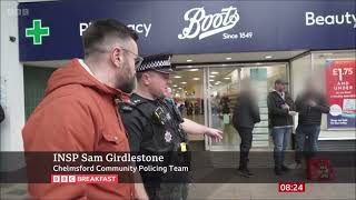 BBC News Tackling shoplifting in Essex [upl. by Christenson231]