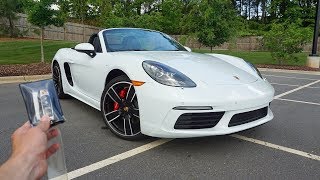 2019 Porsche 718 Boxter S Start Up Exhaust Walkaround and Review [upl. by Bedad]