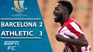 Athletic Bilbao pull off EPIC comeback vs Barcelona to win Spanish Supercopa  ESPN FC Highlights [upl. by Akehs]