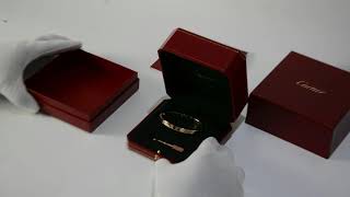 How To Put On a Cartier Love Bracelet with Old Style Screws in Rose Gold  Unboxing [upl. by Leidag]