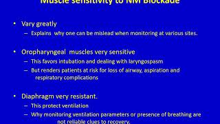 Neuromuscular Blocking and Reversal Agents  Dr Hessel [upl. by Gilbertina]