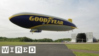 Goodyear Blimp Part 1 A New Airship Takes to the Skies  WIRED [upl. by Azeret]