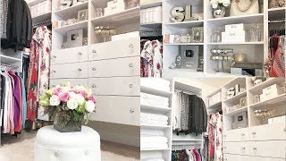 DIY Glam Closet Closet Organization Ideas  Before and After Tour [upl. by Poucher]