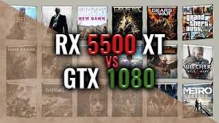 RX 5500 XT vs GTX 1080 Benchmarks  59 tests [upl. by Lrae]