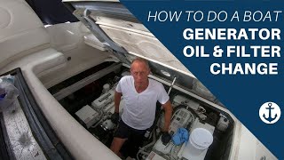 How to Do a Boat Generator Oil and Filter Change [upl. by Ynotna]