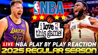 🔴LAKERS vs PELICANS │ 2025 NBA Basketball Game PlayByPlay Reaction amp Scoreboard [upl. by Marceau]