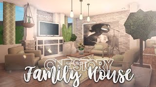 Roblox  Bloxburg One Story Family House  House Build [upl. by Emlin]