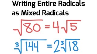 How To Simplify a Radical [upl. by Anera]