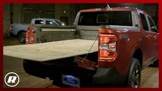 2022 Ford Maverick truck bed demonstration [upl. by Anairotciv]