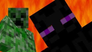 Creeper vs Enderman  Epic Rap Battles of Minecraft [upl. by Reibaj212]