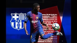 Dembele fails at balljuggling at Barcelona unveiling [upl. by Everett]