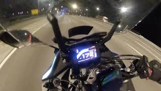 CFMOTO 650GT  Top Speed Test  Night Ride With Box and Standard Exhaust [upl. by Htial]