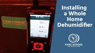 Installing a WholeHome Dehumidifier [upl. by Guadalupe351]