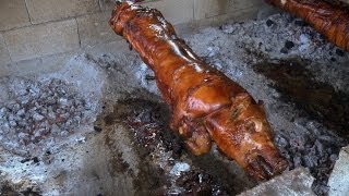 Puerto Rican Roasted Pig quotLechonquot [upl. by Nonnaihr]