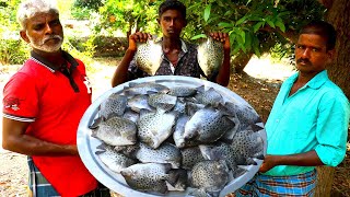 KARIMEEN POLLICHATHU  Kerala Style Fish Fry In Banana Leaf  food fun village [upl. by Morris]