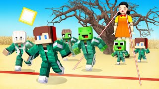 Mikey amp JJ FAMILY In SQUID GAME Minecraft Challenge  Maizen [upl. by Nageem]