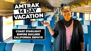 Amtrak Vacation 14 Days Around The USA  Coast Starlight  Empire Builder  California Zephyr [upl. by Nnairet]