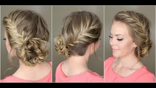 Fishtail French Braid Braided Bun [upl. by Lennod]