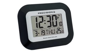 My Precision PREC0097 Radio Controlled LCD Wall Mountable And Desk Clock Review [upl. by Haneekas958]