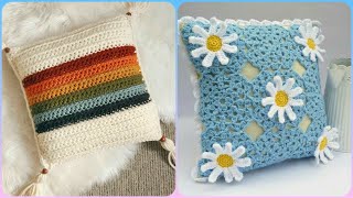 Crochet Cushion Free Pattern  Stylish amp Attractive Crochet Pillow Cover Ideas [upl. by Hadnama]