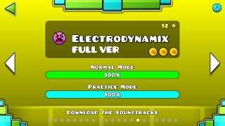 Geometry Dash  Electrodynamix FULL VER All Coin  ♬ Partition [upl. by Anneis]