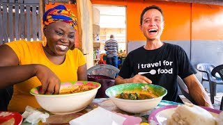 Street Food in Ghana  GIANT CHOPBAR LUNCH and West African Food Tour in Accra [upl. by Ehrenberg]