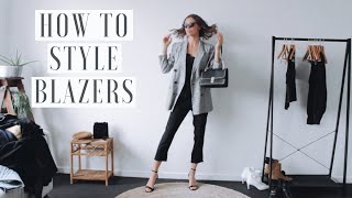 Blazer Outfit Ideas  How To Style Blazers 👟 1 BLAZER 9 OUTFITS [upl. by Viradis]