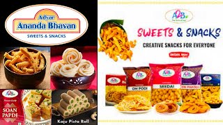 Adyar Ananda Bhavan Sweets and Snacks  A2B [upl. by Schluter861]