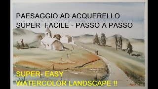 Acquerello tutorial quotPaesaggio facile facilequot  watercolor tutorial Easy Landscape  demo [upl. by Deroo885]