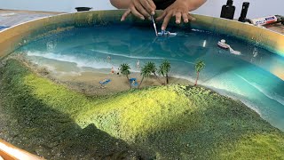 How to make an OCEAN TABLE – Awesome ideas – Epoxy Resin art [upl. by Patrica350]