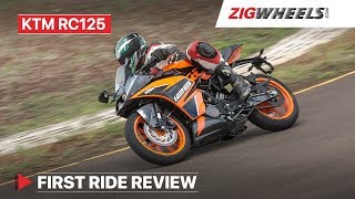 🏍️ KTM RC 125 Review  Performance Handling Mileage Features ₹ Price in India amp More  ZigWheels [upl. by Royd]