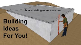 Ideas For Building Concrete Garage Foundation On Sloping Hillside  Home Building Learning Examples [upl. by Cairns]