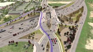 Diverging Diamond Interchange Animation [upl. by Rutra]