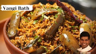 Vangi Bath Recipe in Tamil  How to Make Vangi Bath  Brinjal Rice  CDK 381  Chef Deenas Kitchen [upl. by Oruasi]