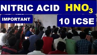 NITRIC ACID  ICSE CLASS 10  ISC Class 12 P Block [upl. by Haliek]