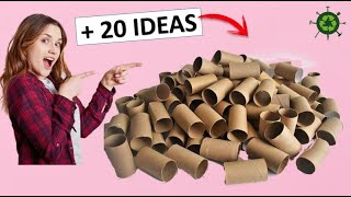 DE 20 MANUALIDADES GENIALES CON ROLLOS DE PAPEL HIGIÉNICO RECICLAJE [upl. by Zoi309]