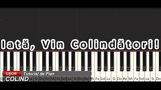 Iata Vin Colindatori  Tutorial Pian [upl. by Yrred]