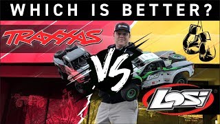 Traxxas Unlimited Desert Racer vs Losi Super Baja Rey UDR vs SBR [upl. by Eerol550]