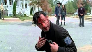 Andrew Lincoln aka Rick Grimes turns british on a Walking Dead Scene [upl. by Tiedeman]