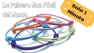 Como hacer una pulsera de nudo corredizo  Tutorial Completo [upl. by Eggett]