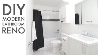 How To Remodel a Bathroom  DIY  Modern Builds [upl. by Caresse]