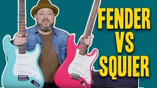 Gear Thursday Fender vs Squier Strat Comparison  Marty Schwartz [upl. by Siubhan]