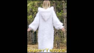 Fuzzy white mohair sweater dress by SuperTanya [upl. by Nellir]