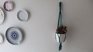 Plantenhanger maken met macramé basisbeginner [upl. by Martha]