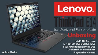 Lenovo ThinkPad E14 intel 10Th Gen core i7  Unboxing [upl. by Ahseila]